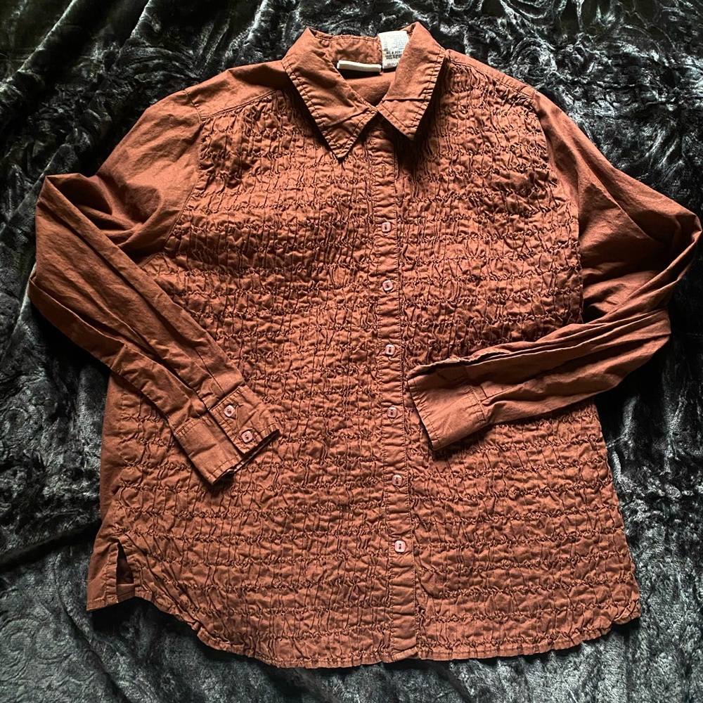 Faded Glory Brown Button Up